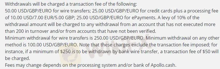 Withdrawal details