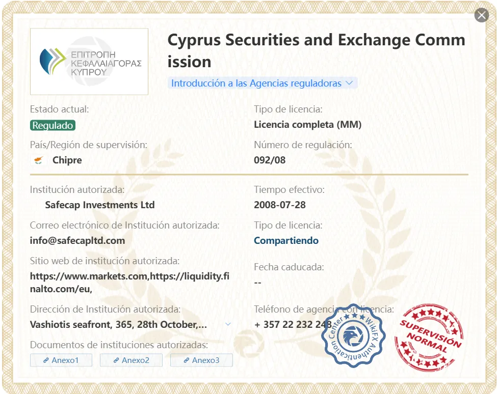 ¿Es Markets.com un bróker regulado? ¿Es Markets.com un bróker regulado?