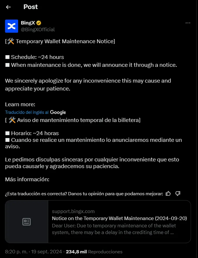 ¿Qué sucedió en el hackeo a BingX?