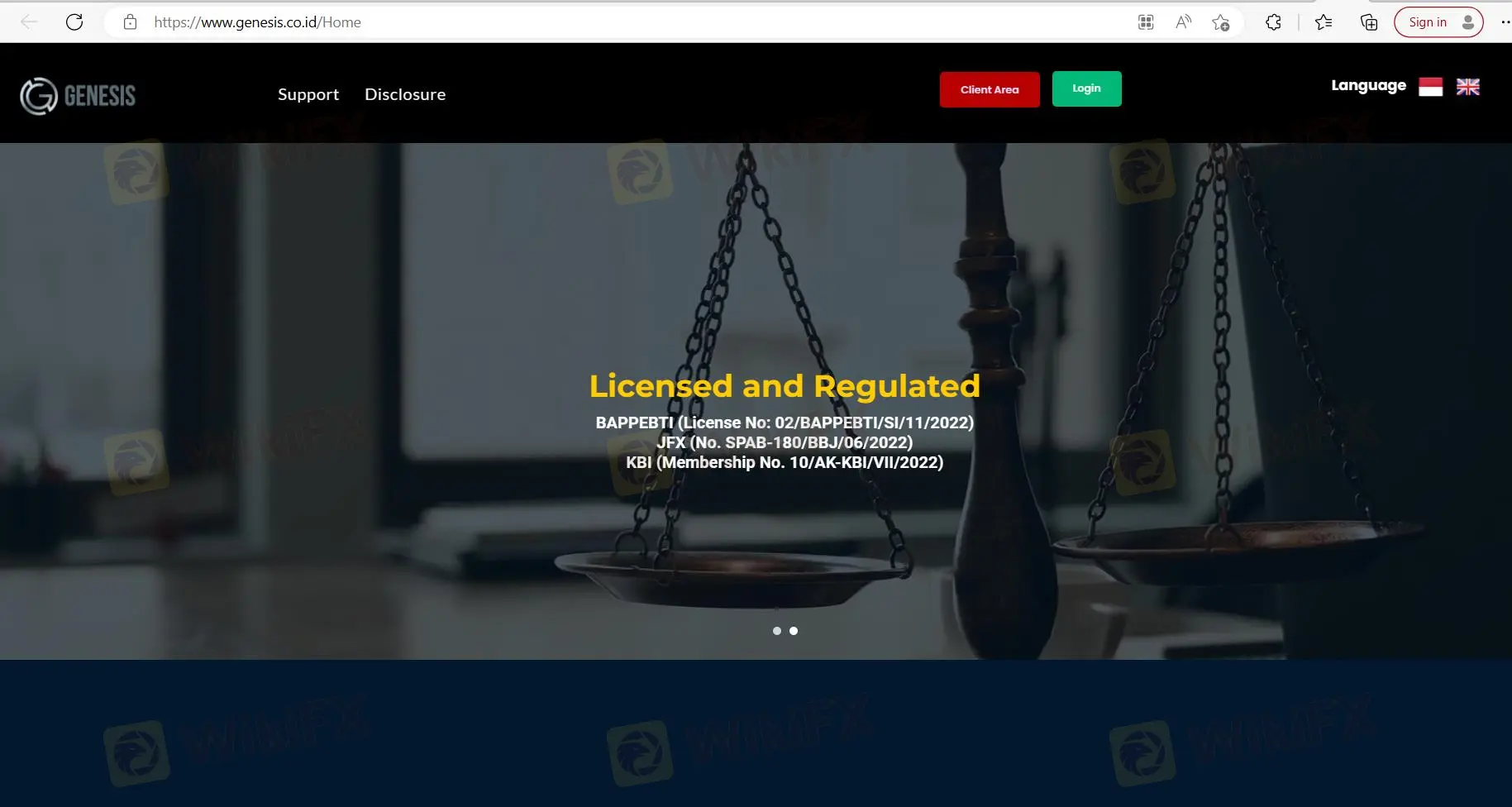 Genesis Gemilang Futures' homepage Genesis Gemilang Futures' homepage