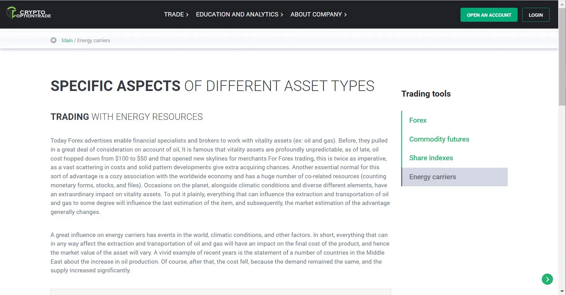 What Can I Trade on Cryptoopttrade?