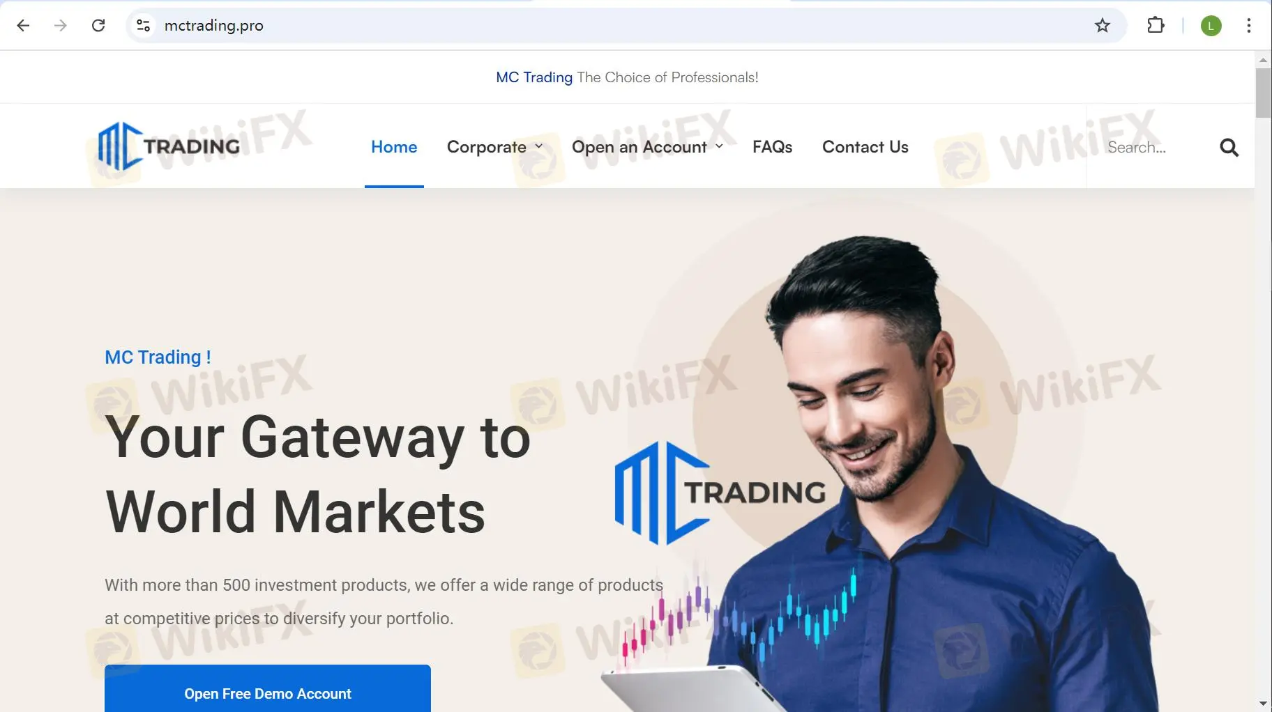 Trang chủ của MC Trading