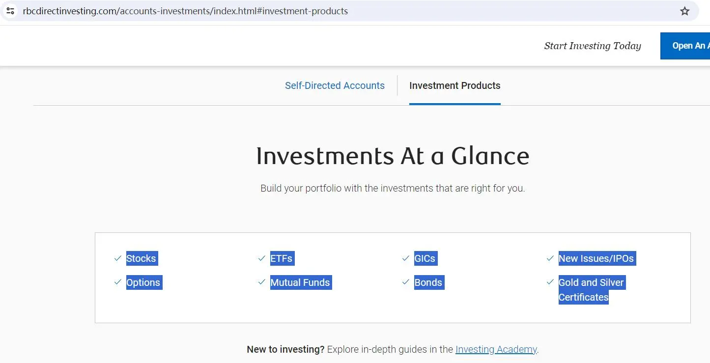 Trading products