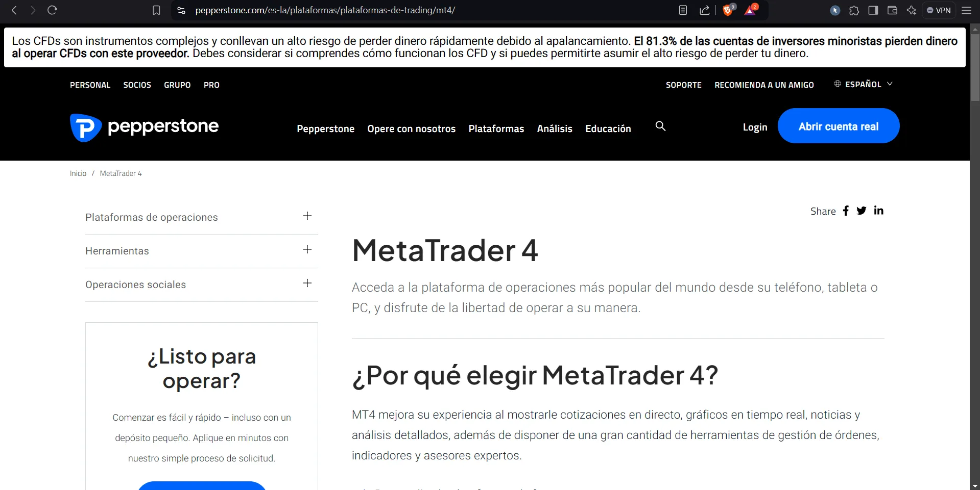 ¿Qué productos y servicios ofrece Pepperstone? ¿Qué productos y servicios ofrece Pepperstone?