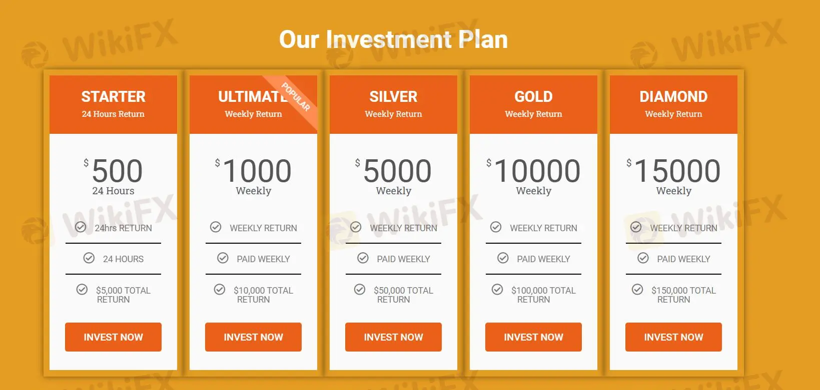 Investment plan comparison