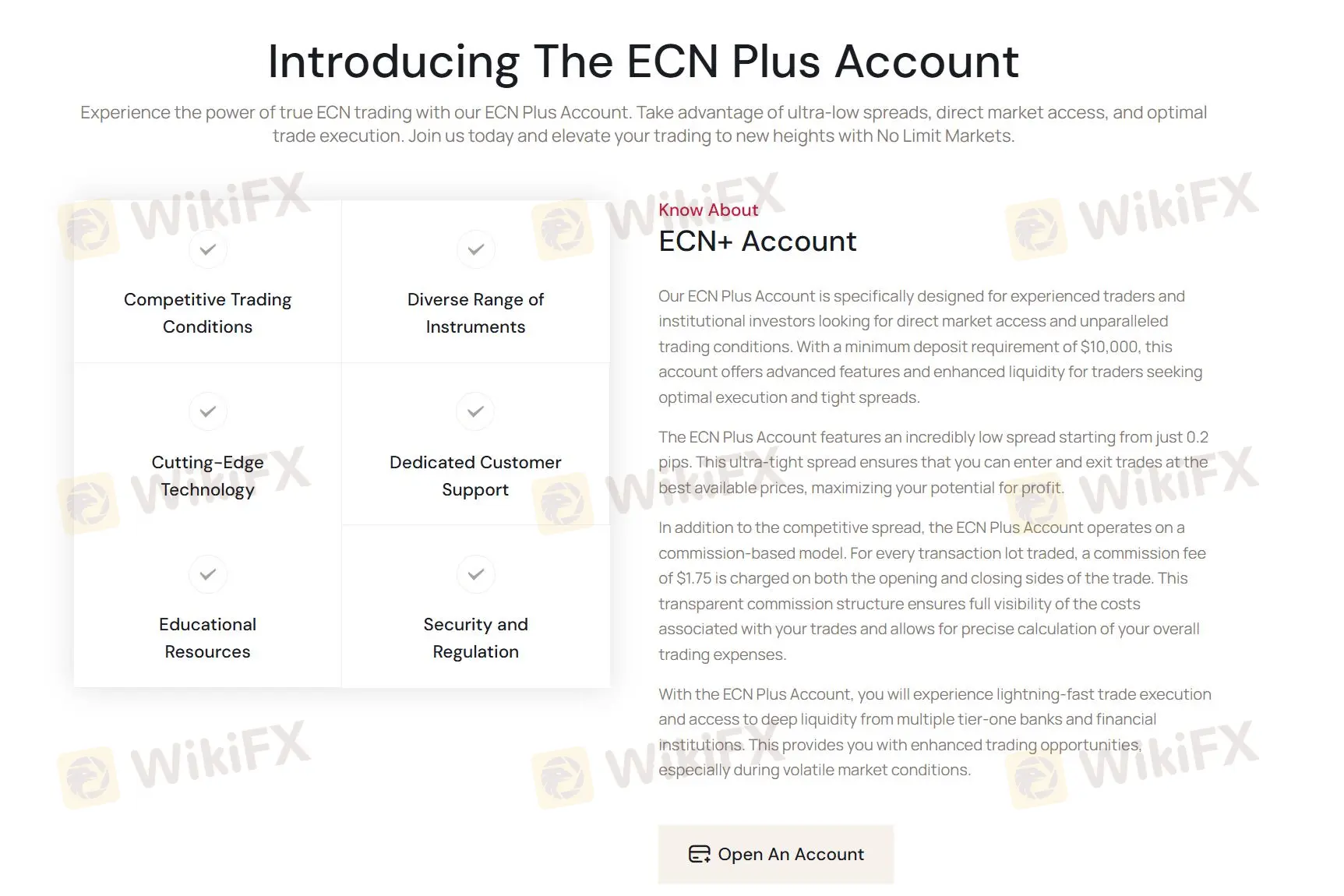 ECN Plus account detail