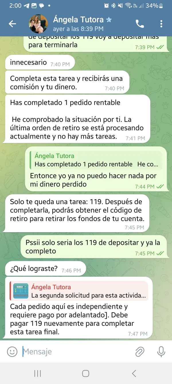 ¿Cuándo empezó a pedir dinero?