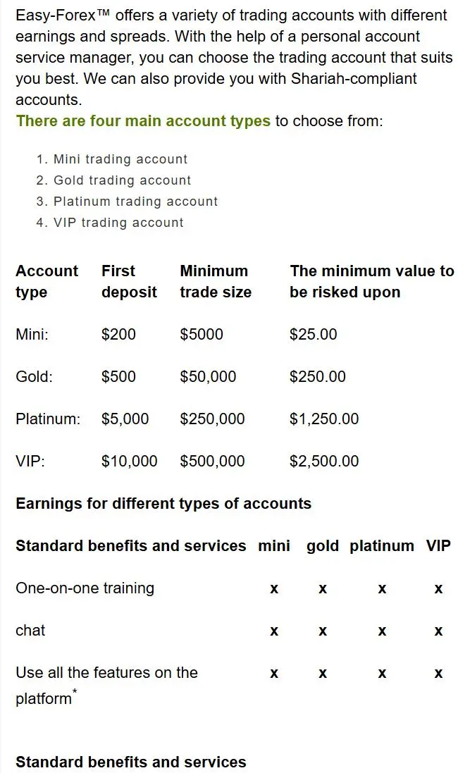 Account comparison