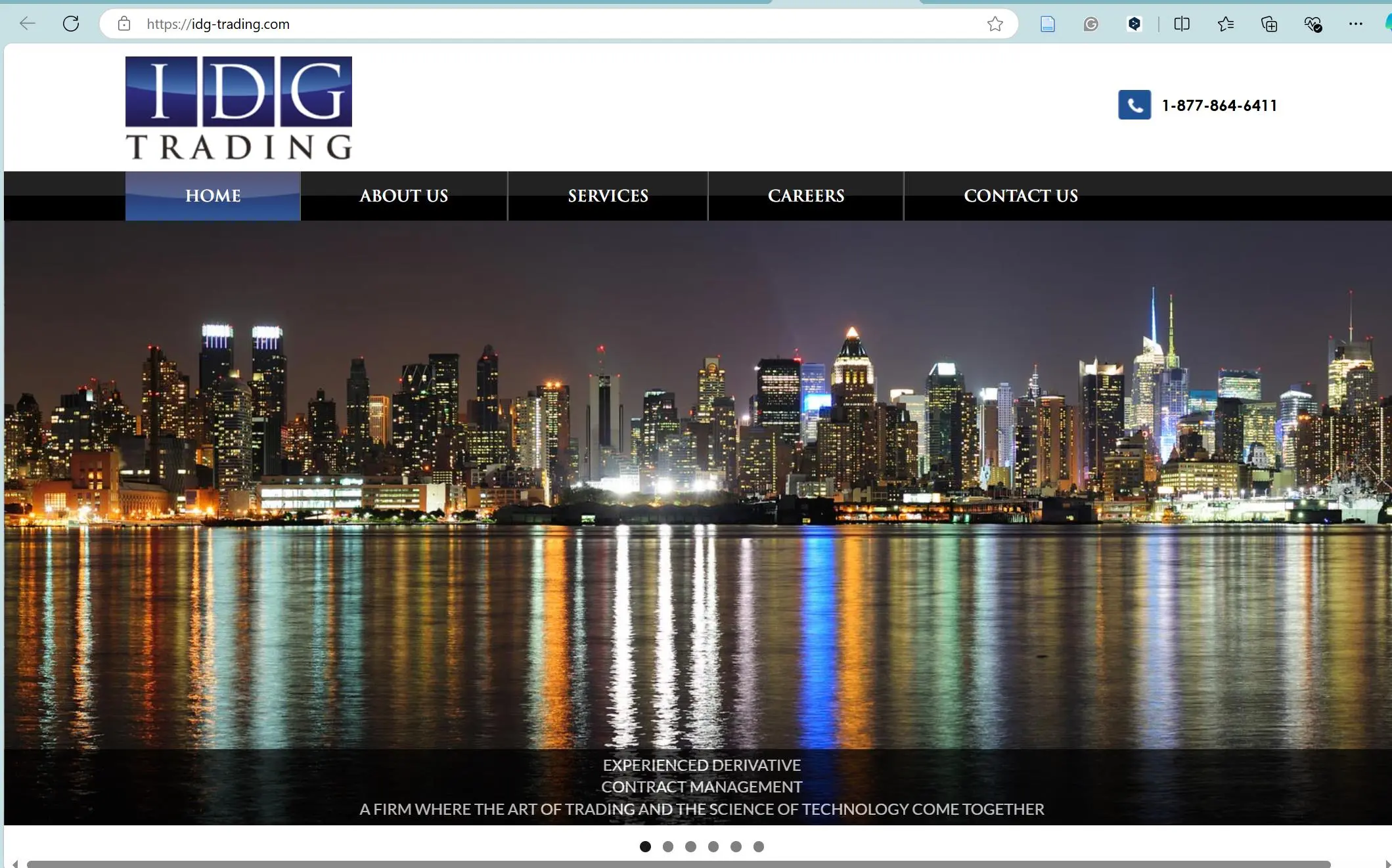 IDG Trading's homepage