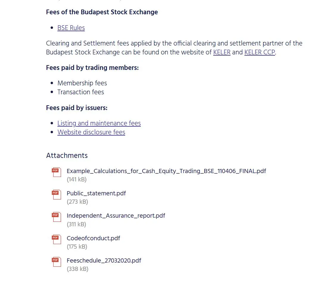 BSE Fees