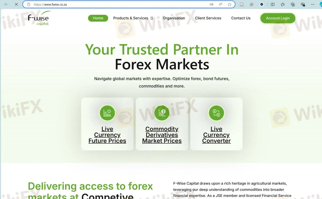 F-Wise Capital's homepage