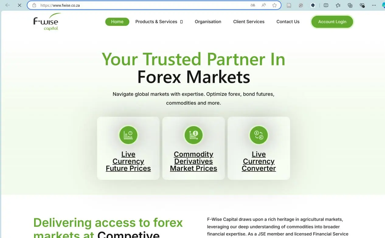 F-Wise Capital's homepage