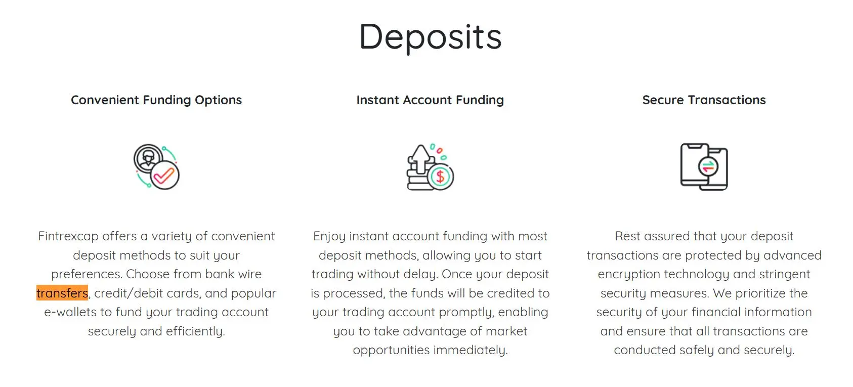 Deposit details Deposit details