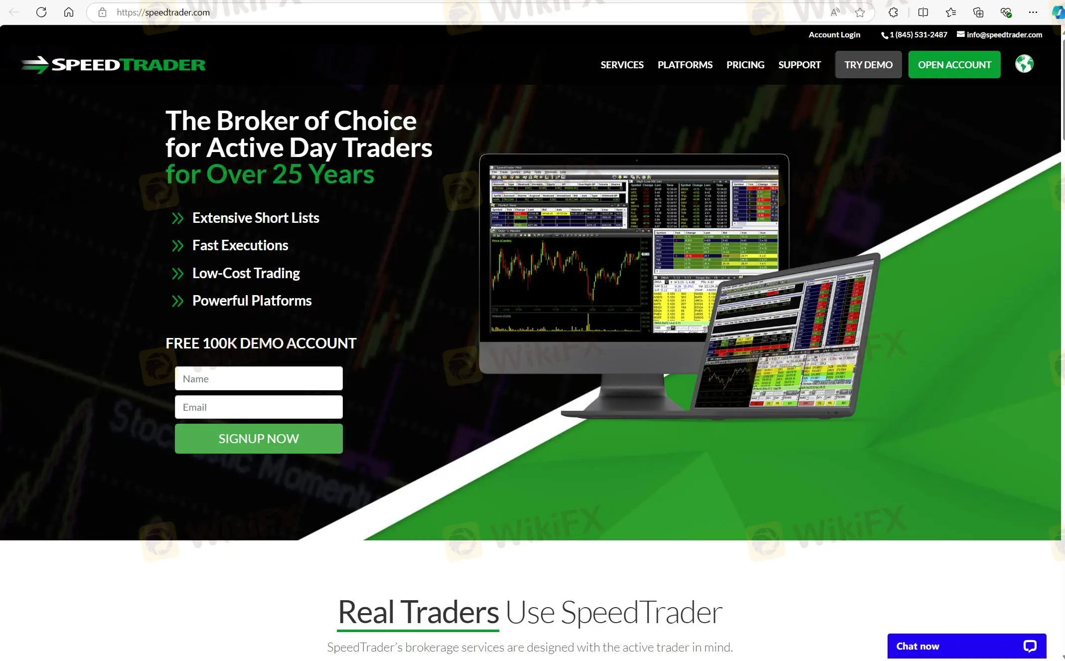 SprintTrader's homepage