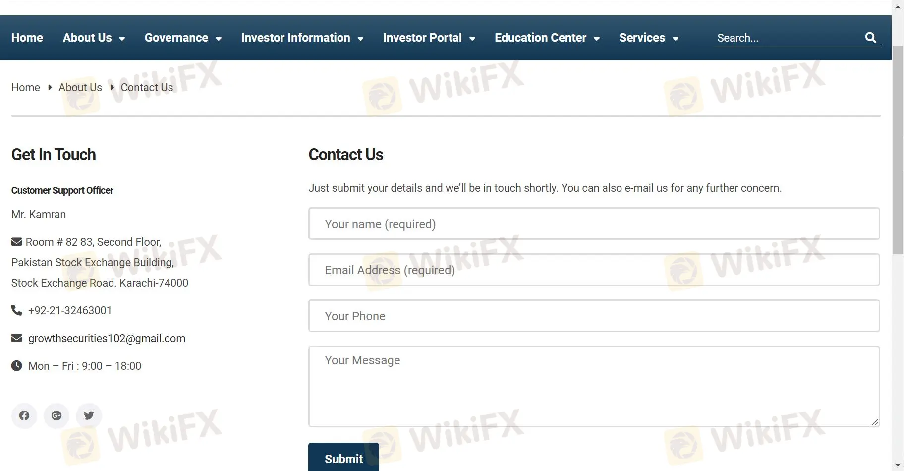 Contact info