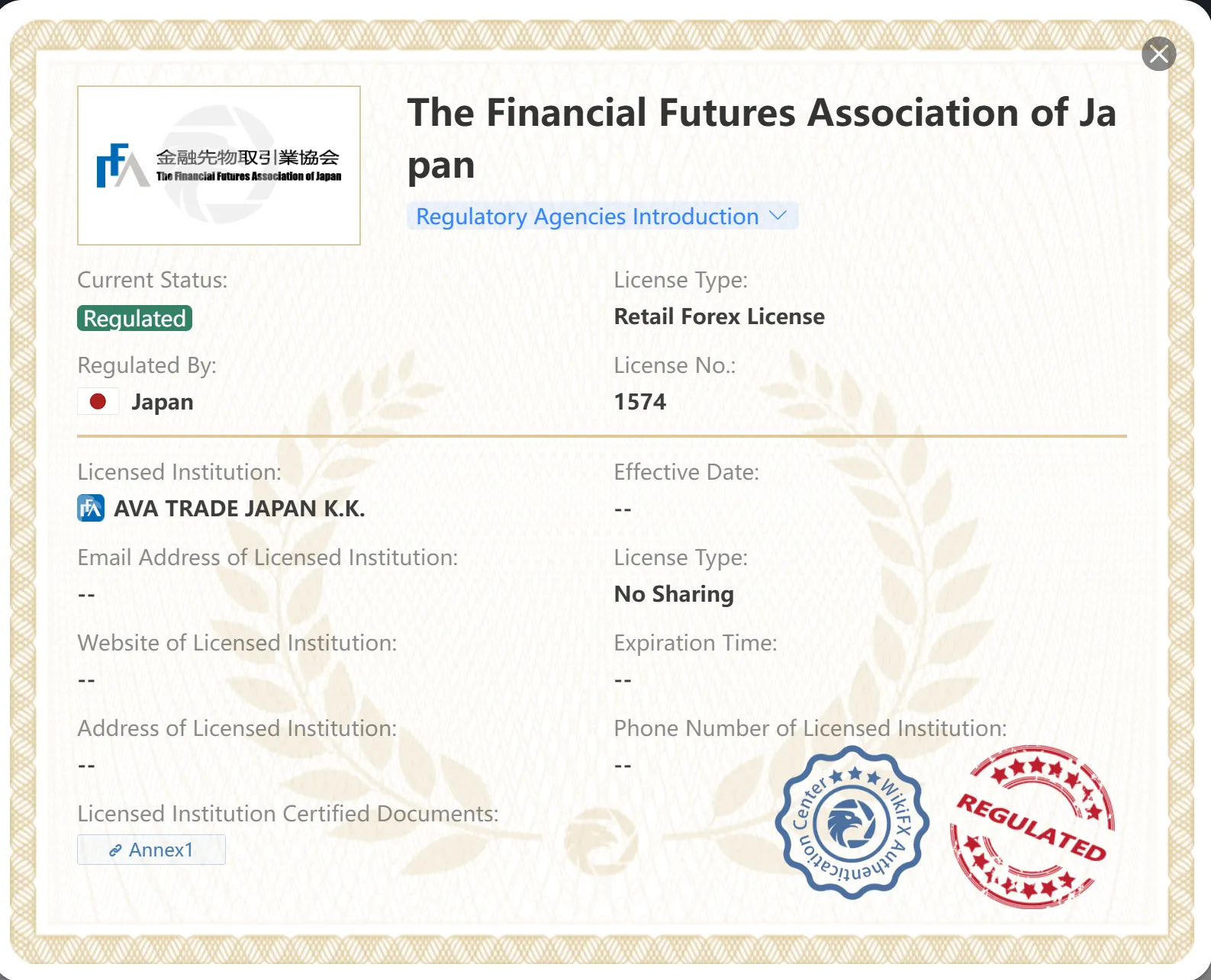 Regulated by FFAJ