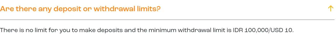 Deposit and Withdrawal