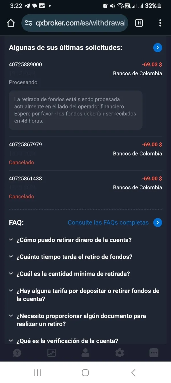 ¿Qué pasó con los retiros de QUOTEX? ¿Qué pasó con los retiros de QUOTEX?
