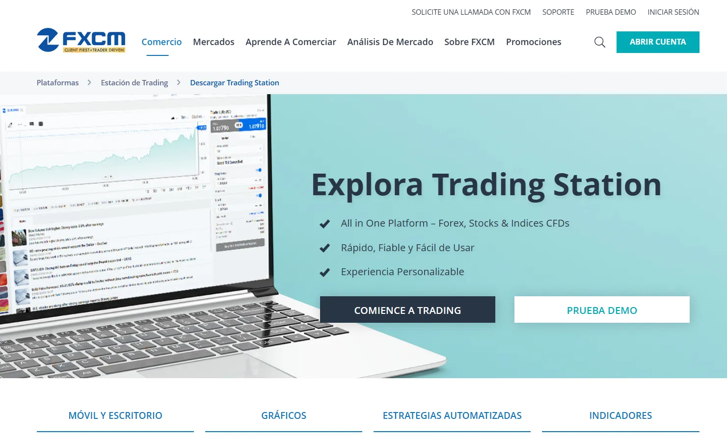 ¿Que tipo de plataforma usa FXCM?