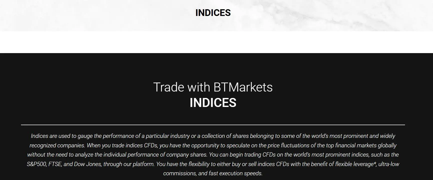 您可以在BT Markets上交易什么？