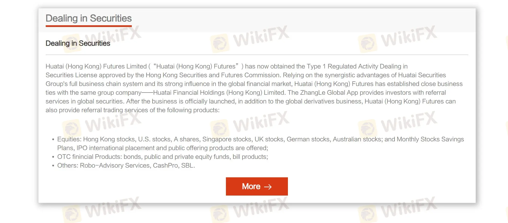 Dealing in securities