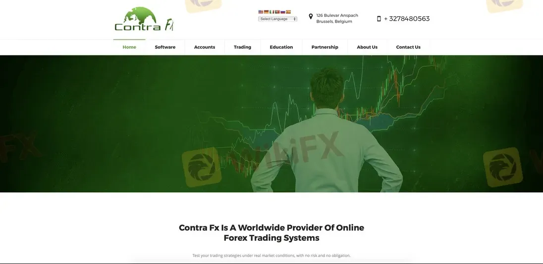 Contra FX's hompage
