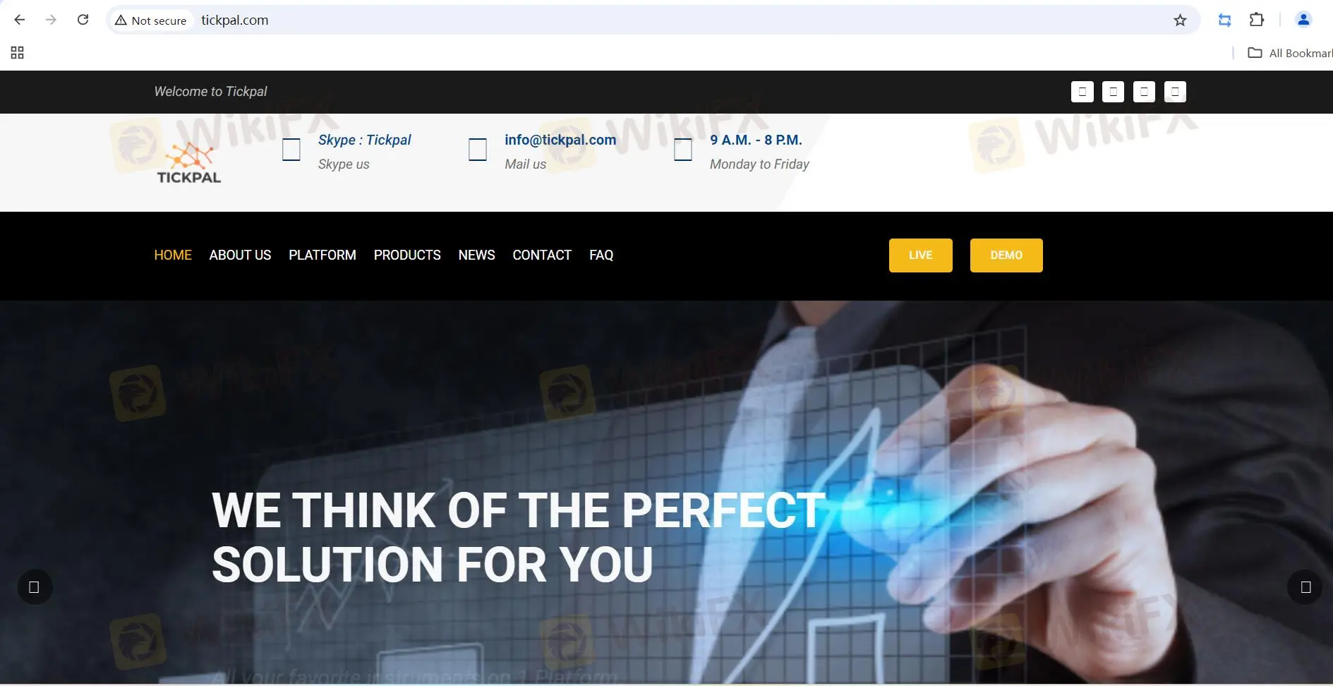 Tickpal's homepage