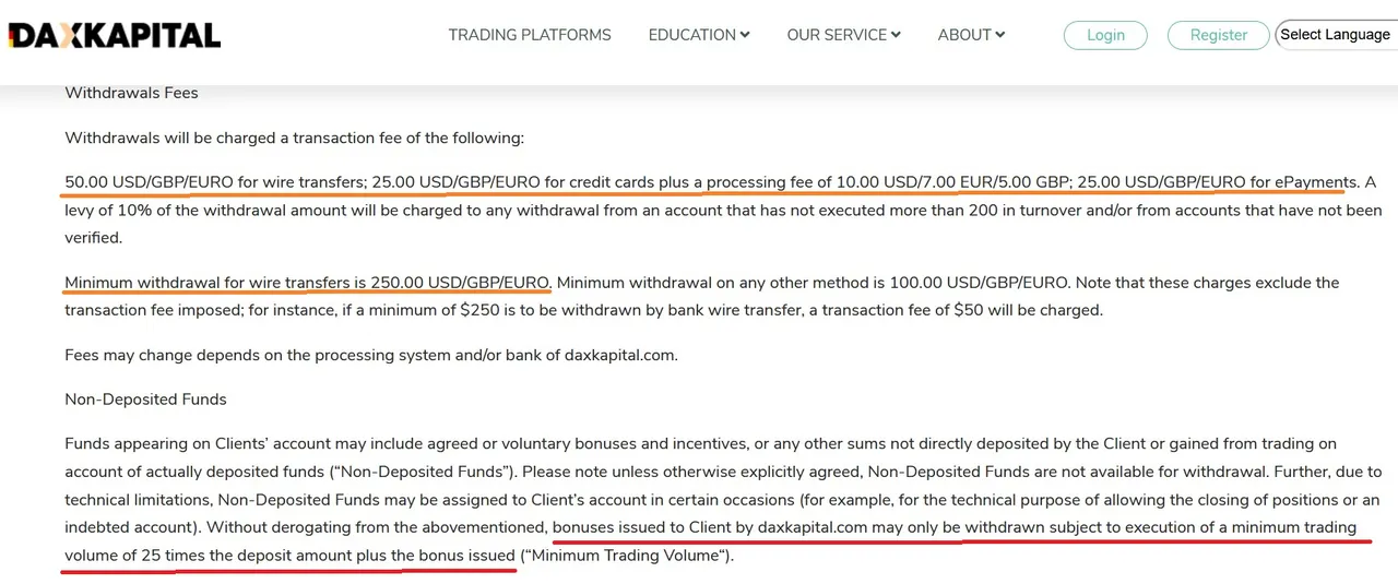 Deposit and Withdrawal Deposit and Withdrawal