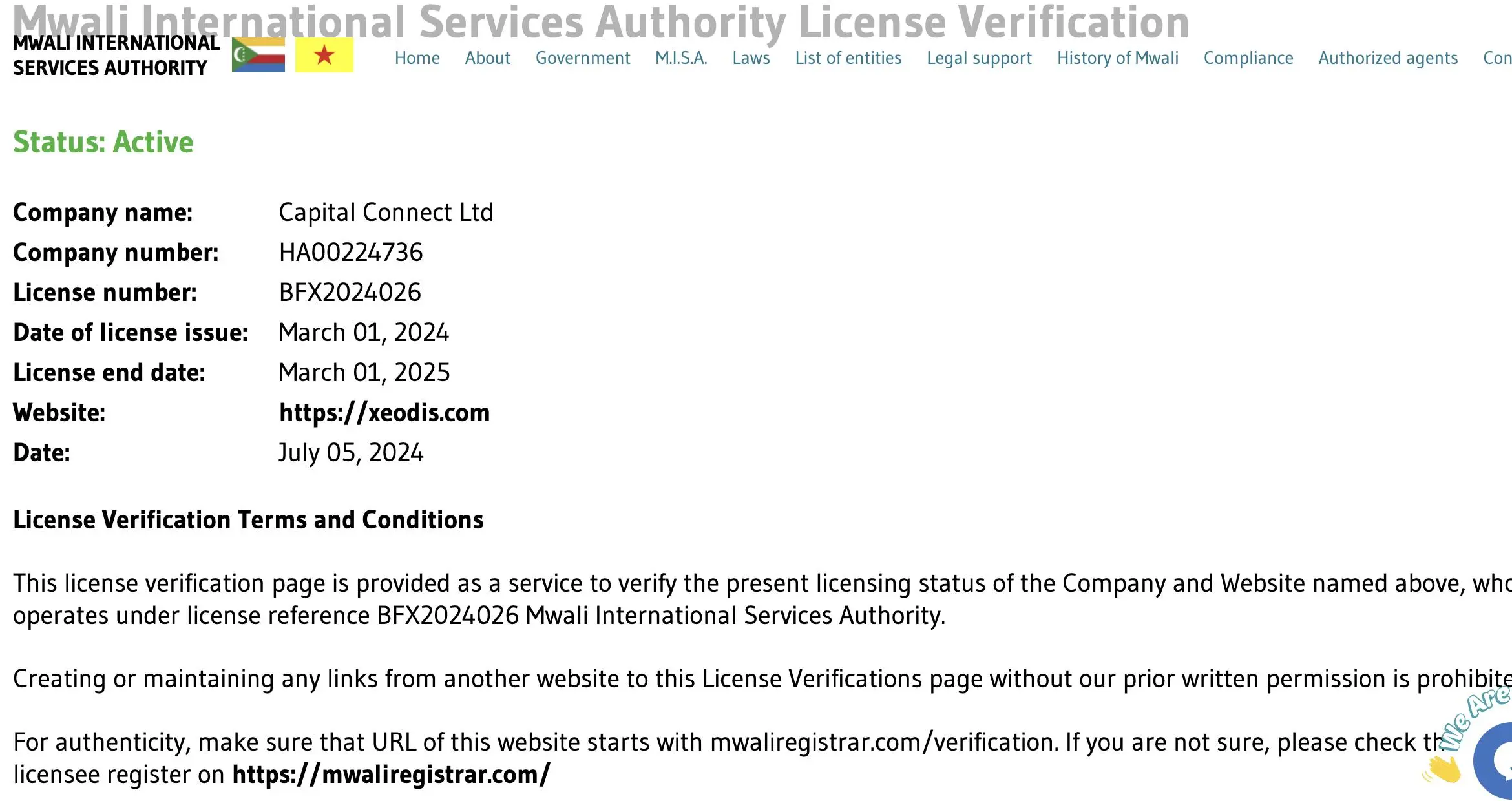 Regulated by MISA Regulated by MISA