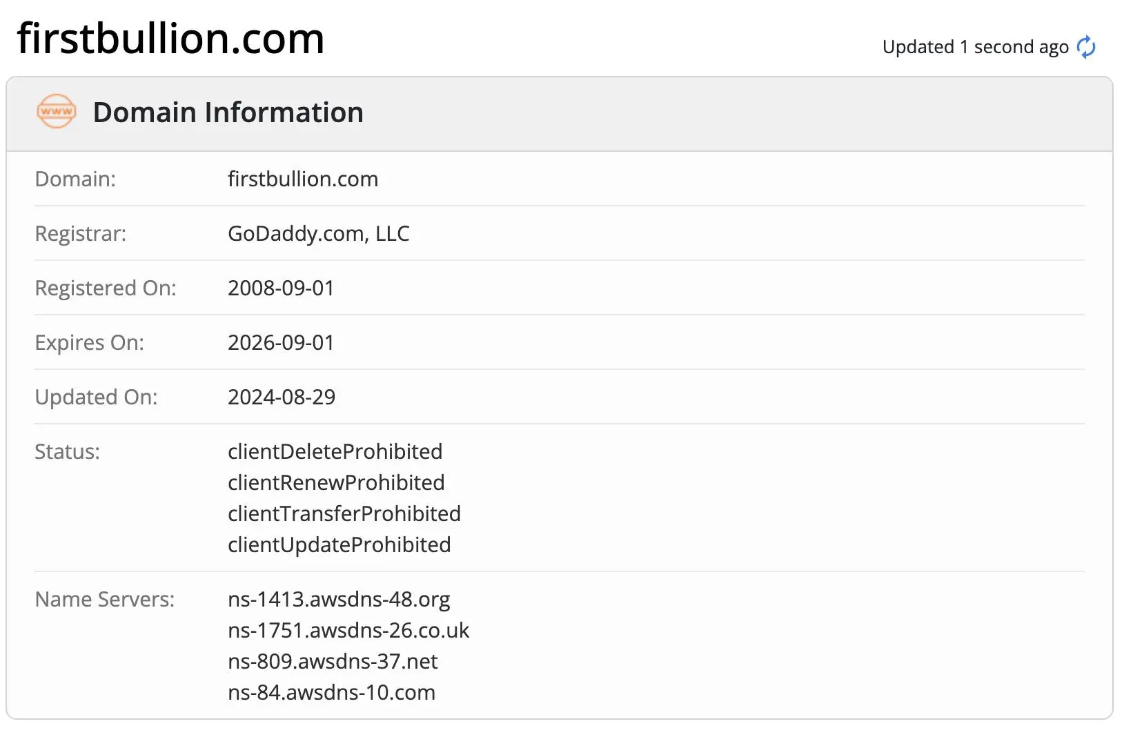 Domain information