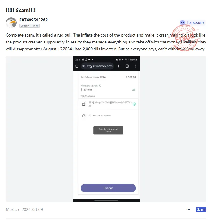 Investor's $2,000 Withdrawal Blocked.png
