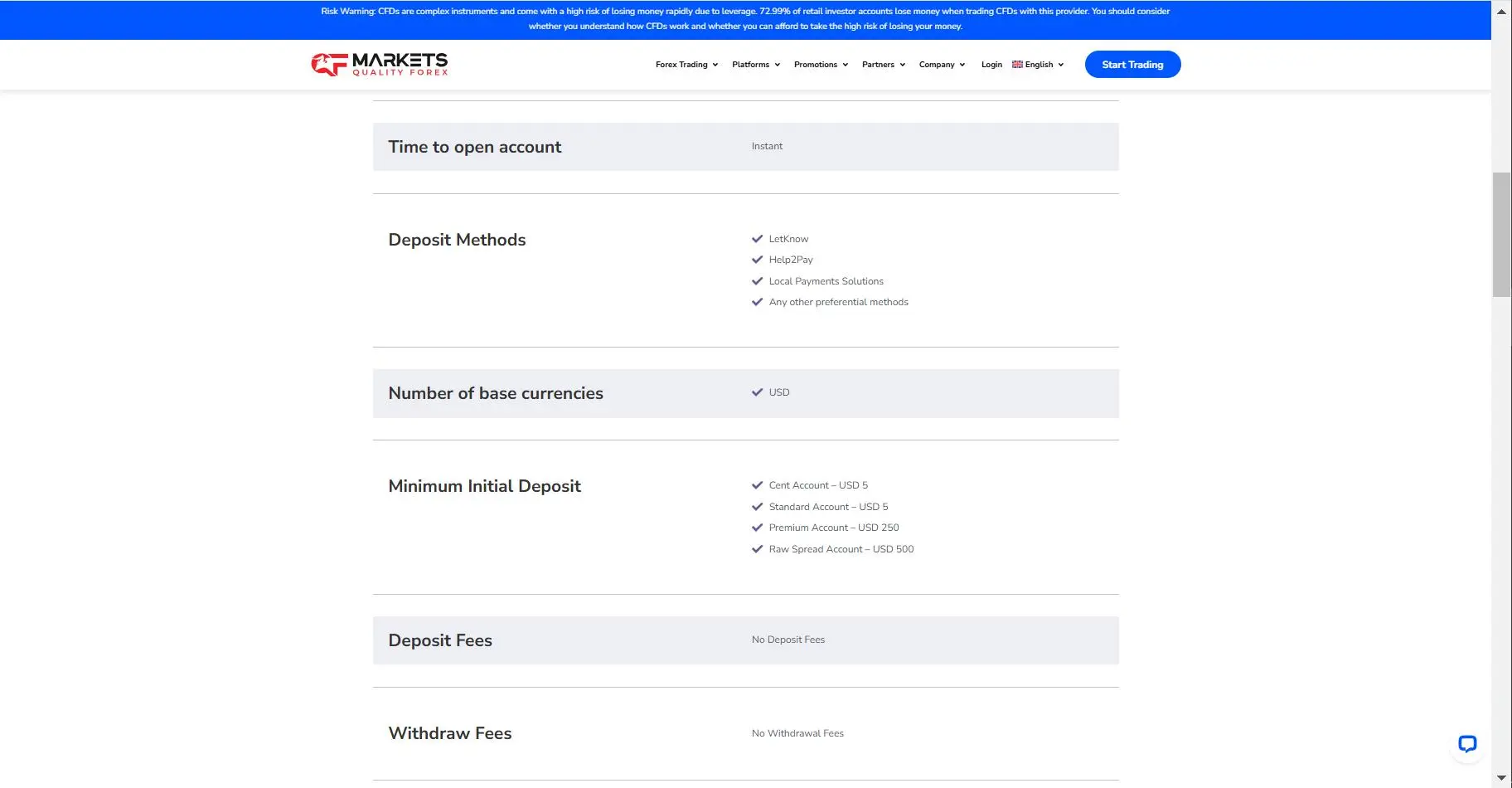 Deposit and Withdrawal