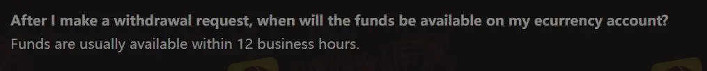 Deposit and Withdrawal