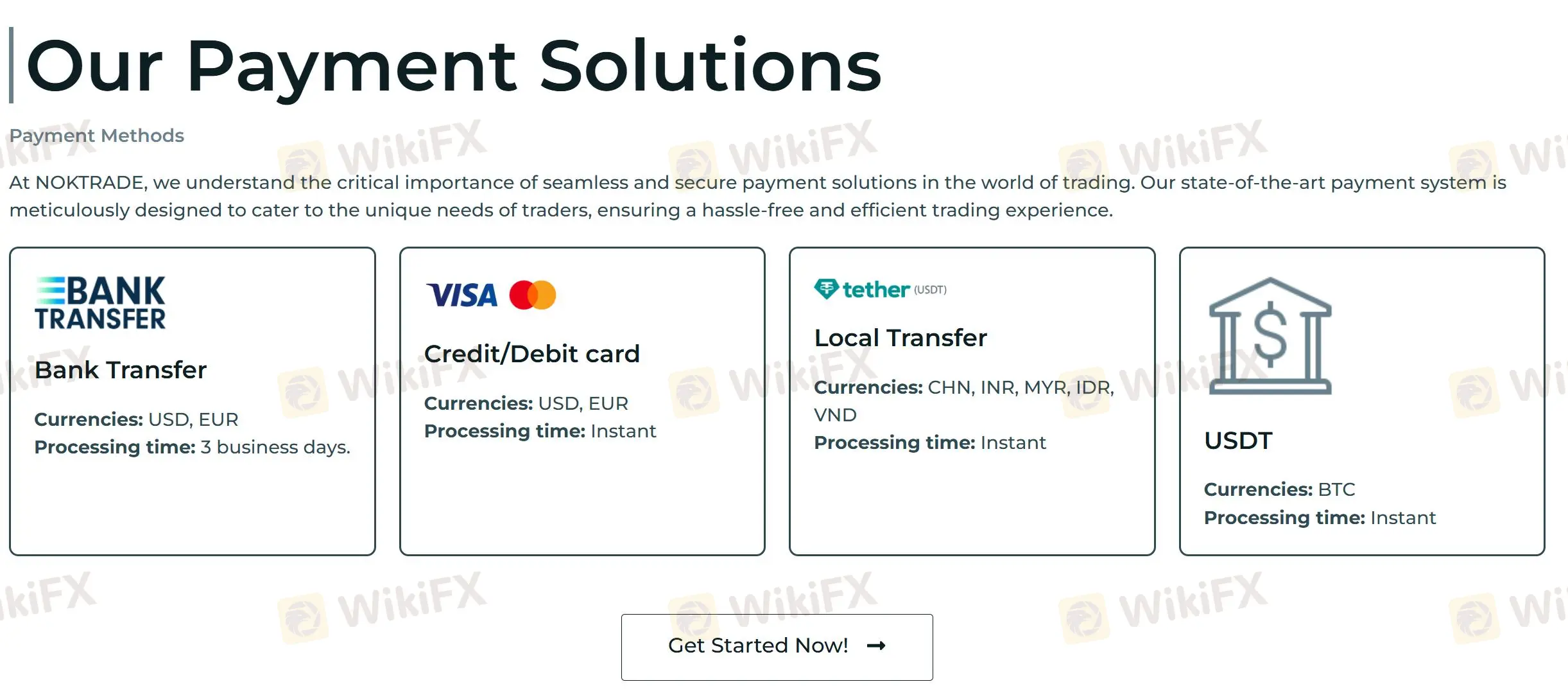 Deposit and Withdrawal