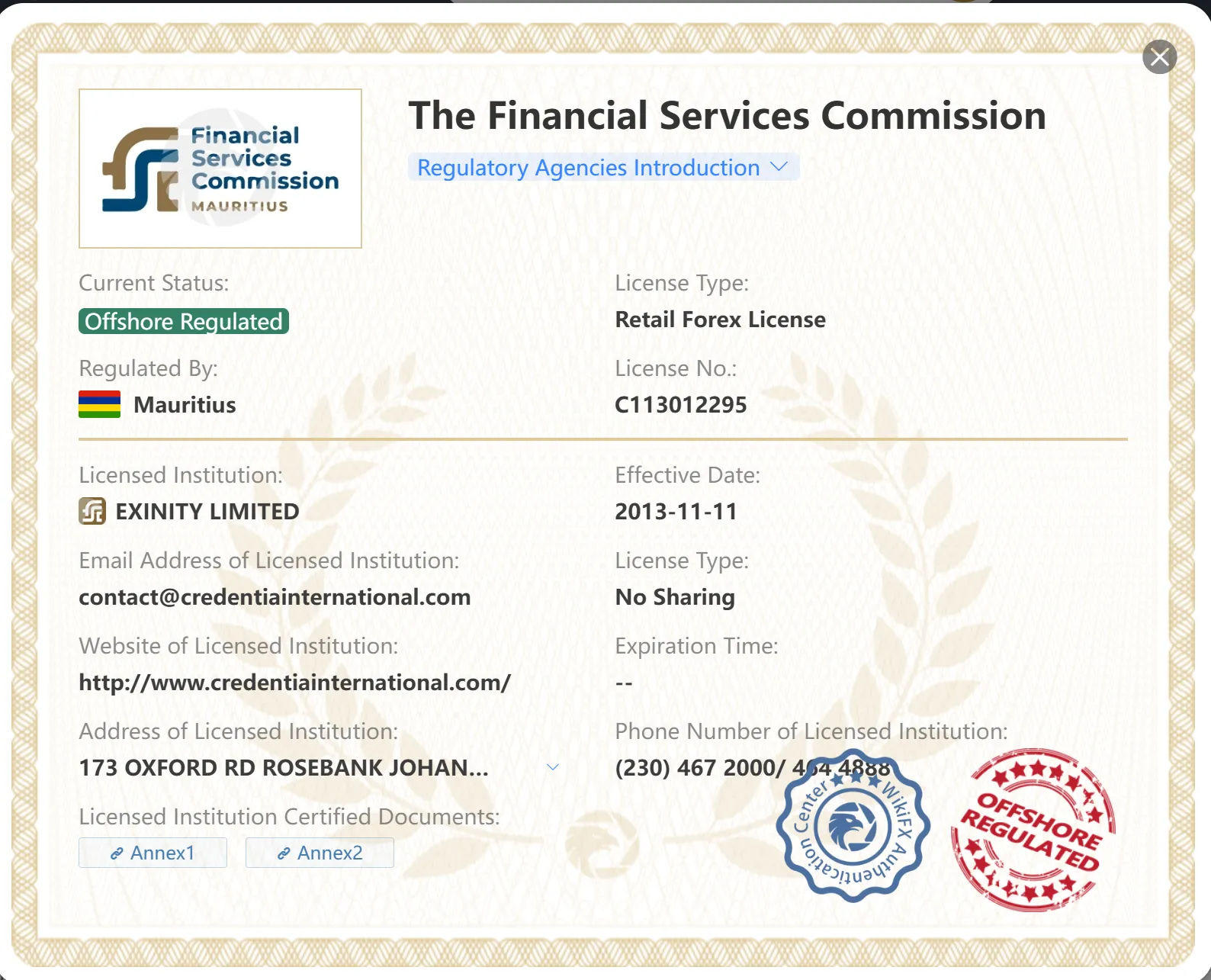 Regulated by FSC