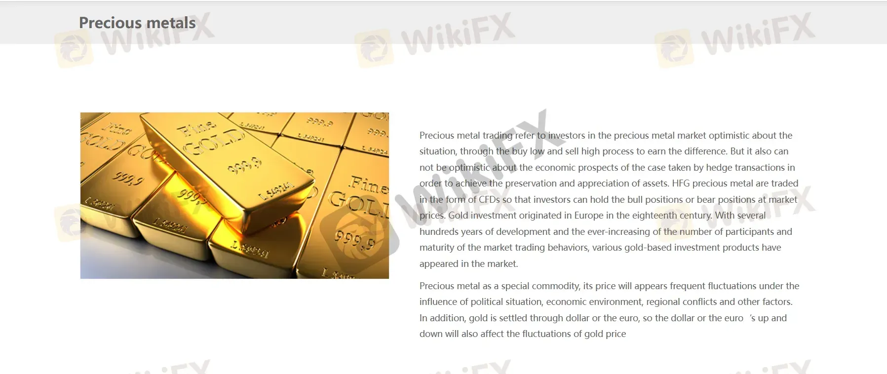 Precious metals