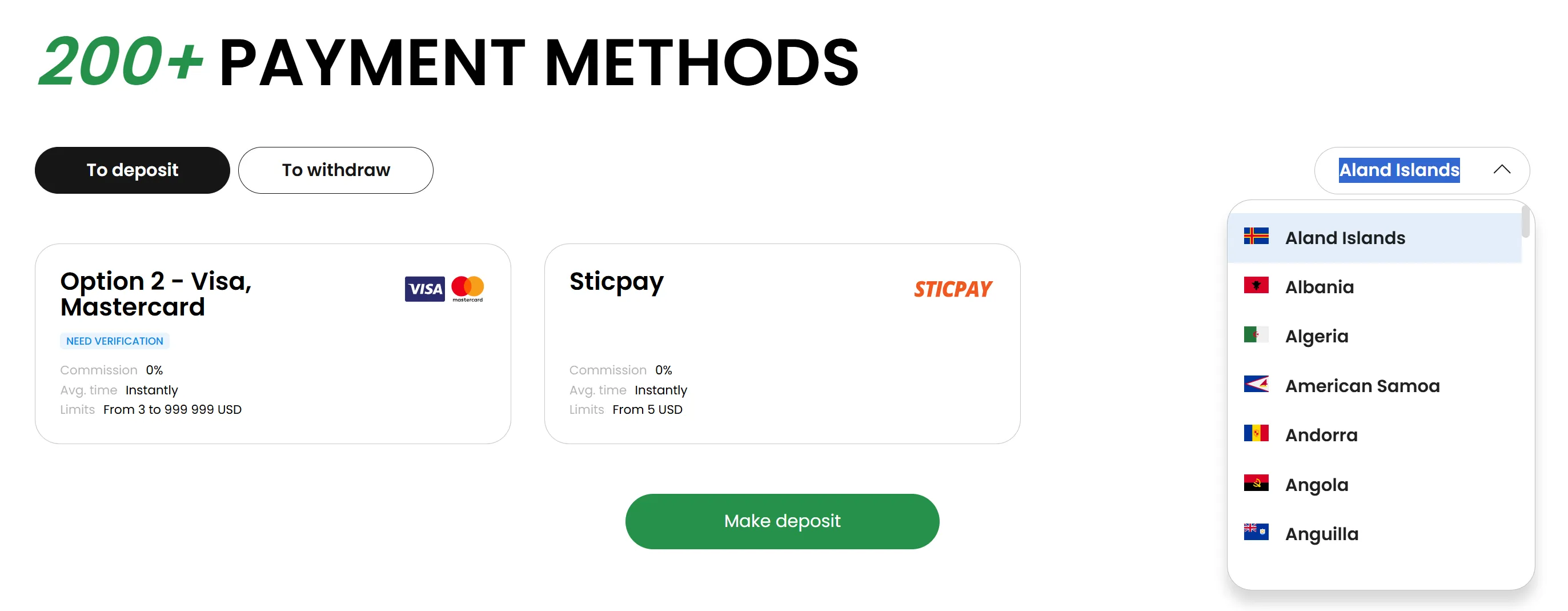 Payment methods Payment methods