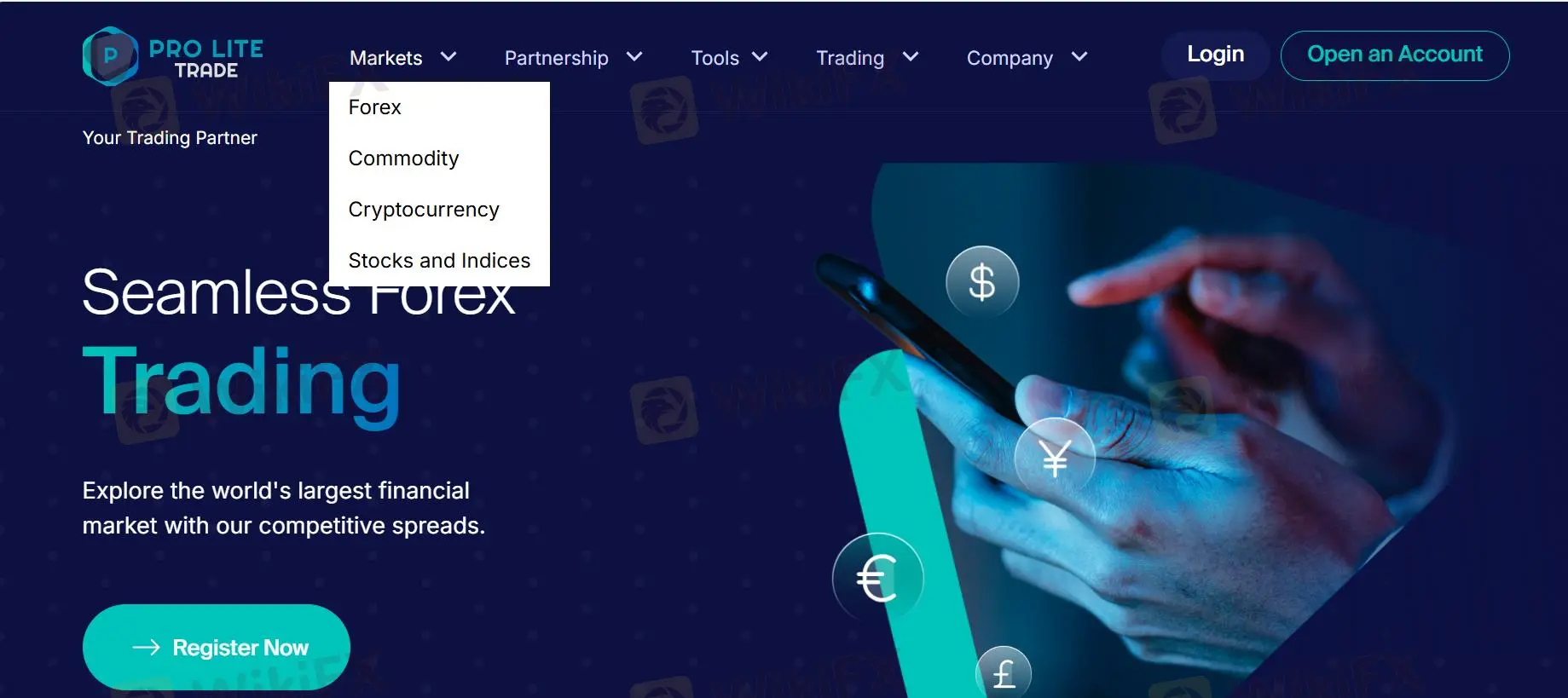 ما يمكنني التداول به في Pro Lite Trade؟