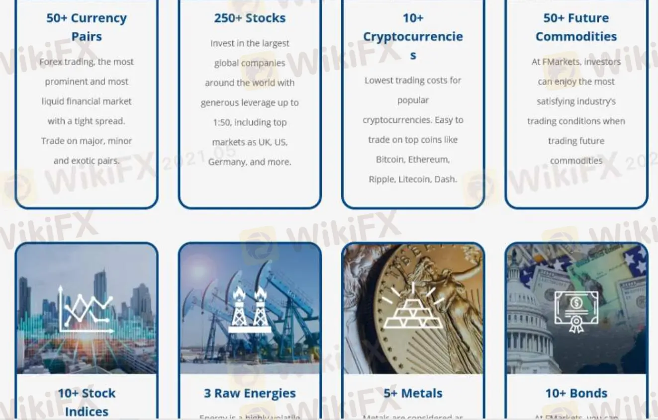 ما يمكنني التداول به على FMarkets؟