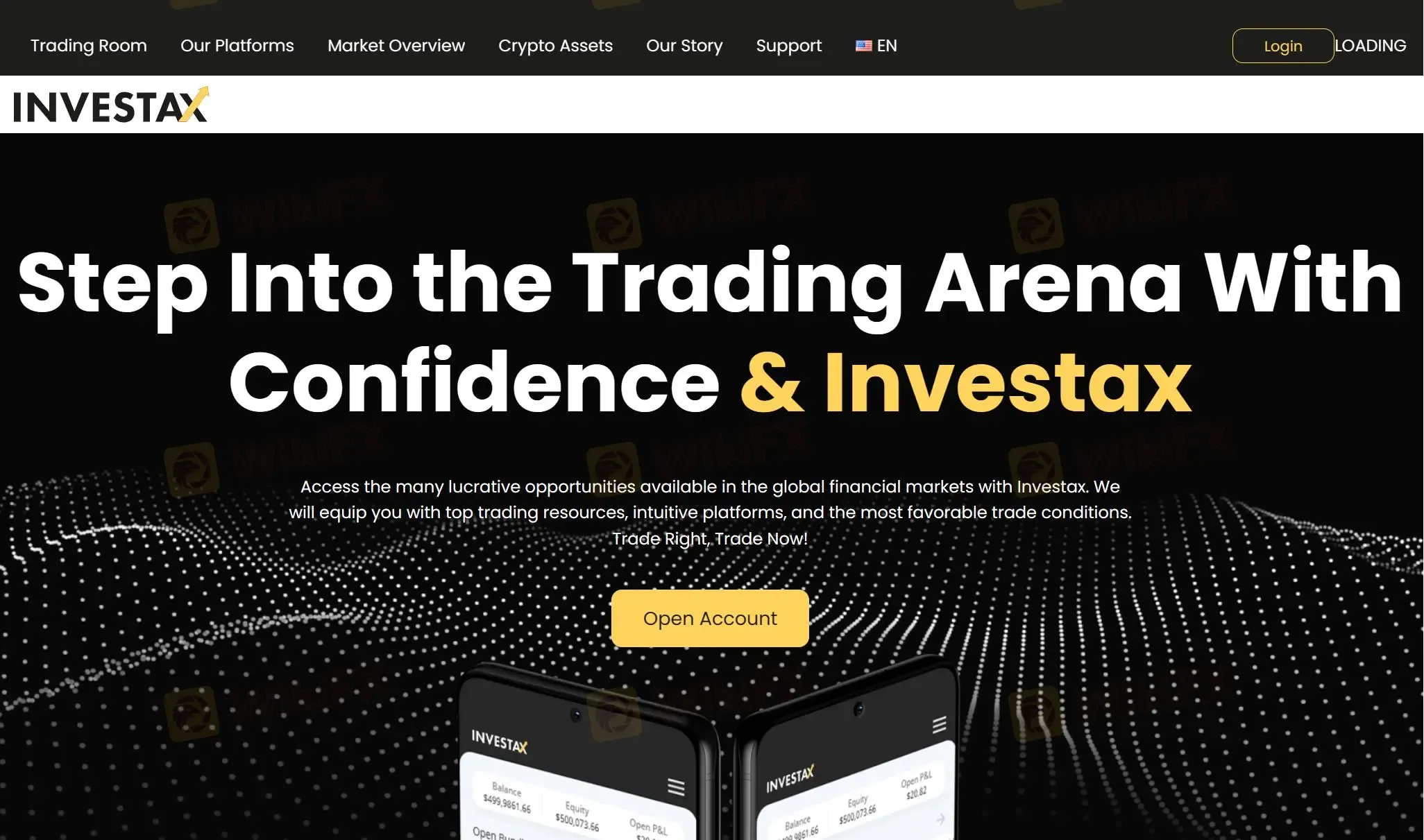 Investax' homepage