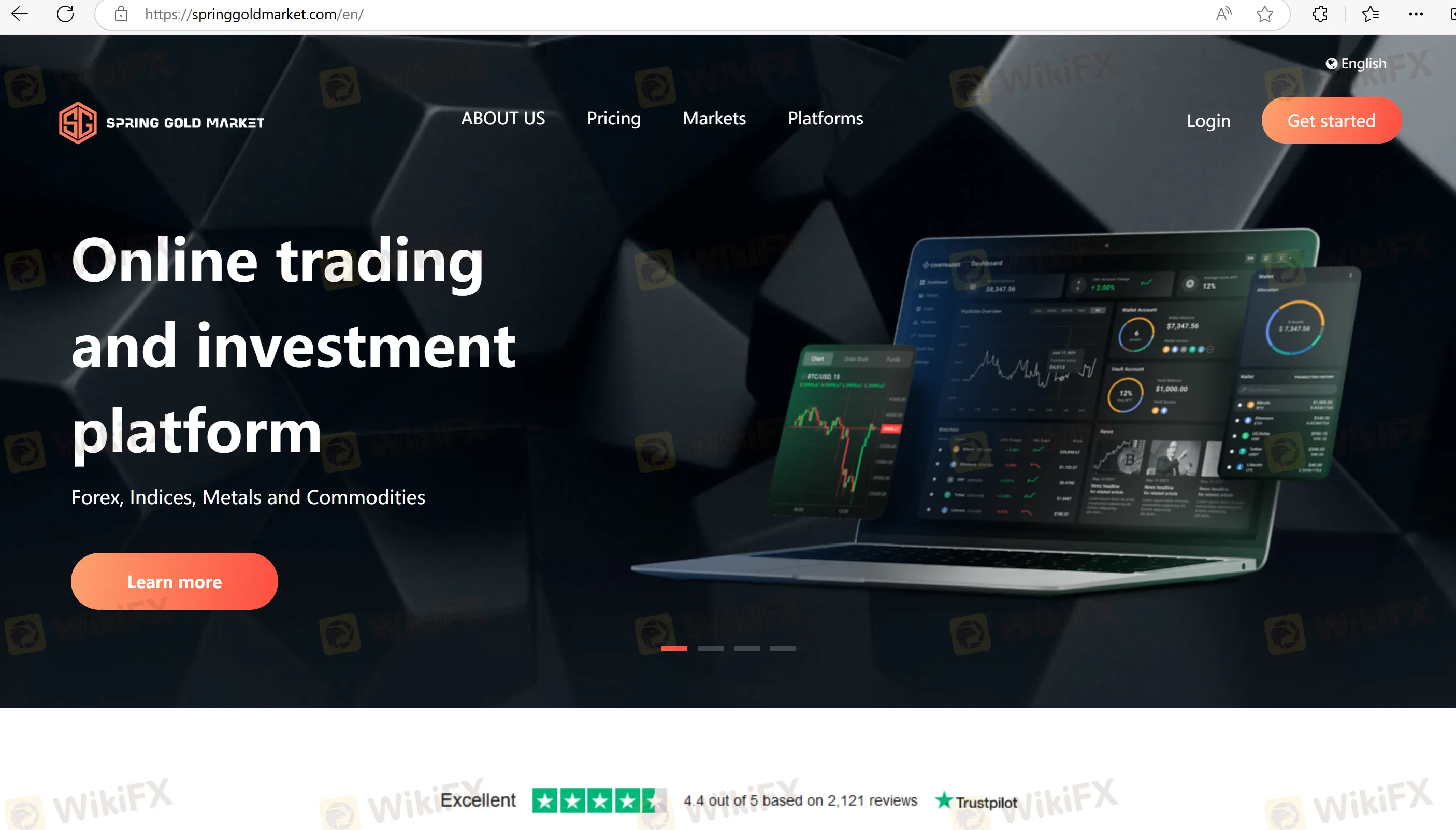 Spring Gold Market's homepage