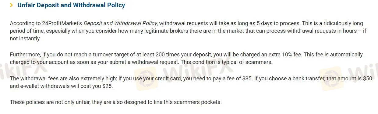 Deposit and Withdrawal