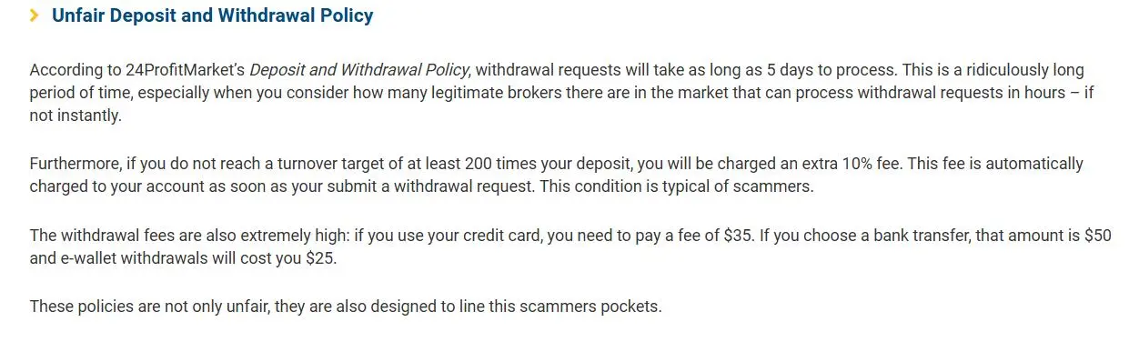 Deposit and Withdrawal
