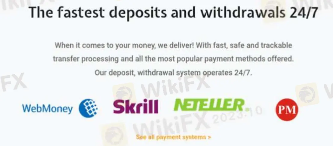 Deposit and Withdrawal