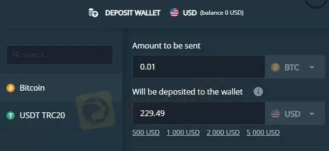 Deposit and Withdrawal