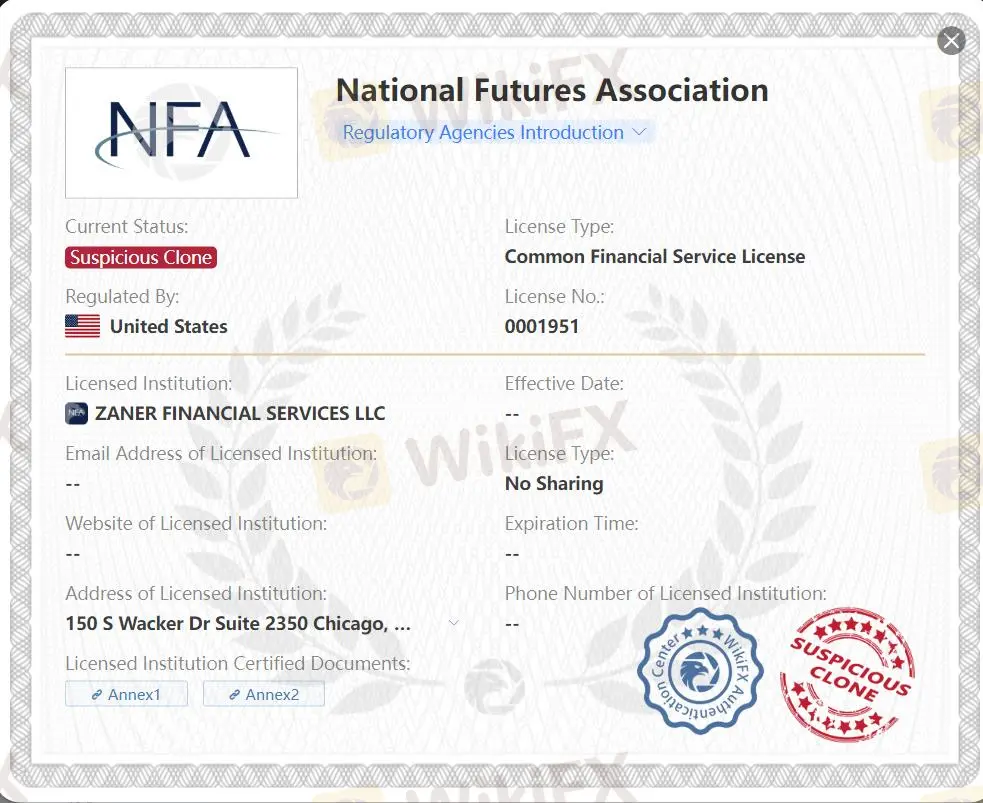 Suspicious clone NFA license