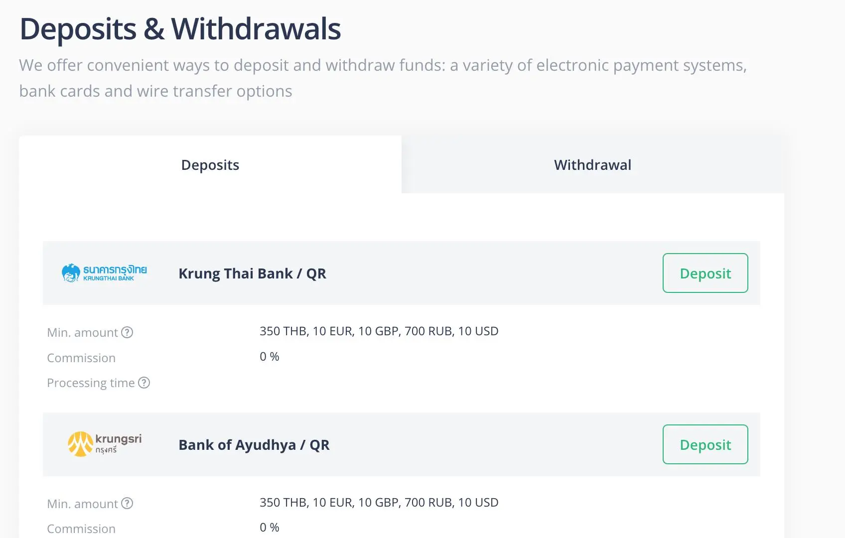 Deposit 