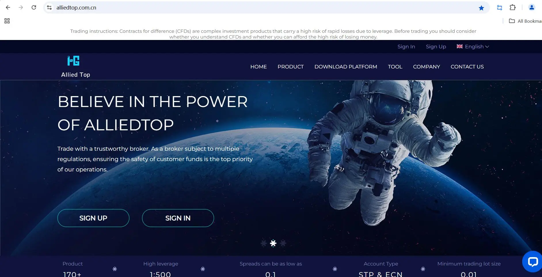Allied Top's homepage