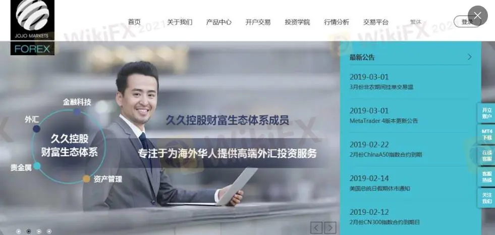 JOJO MARKETS Information