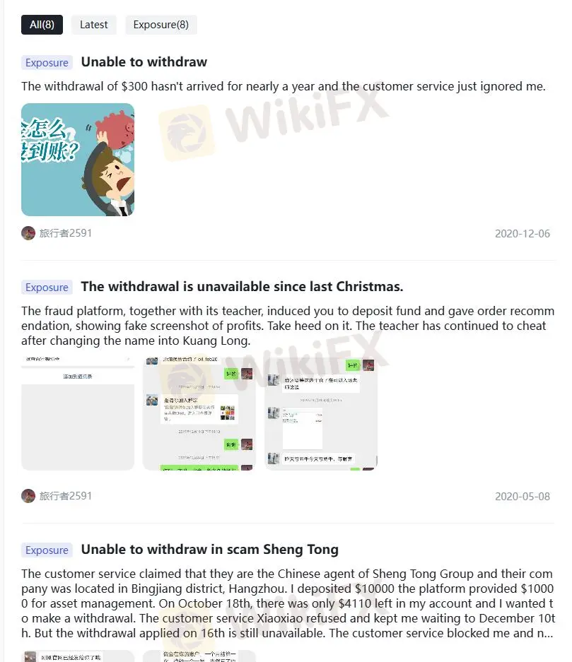 Negative ShengTong Reviews on WikiFX